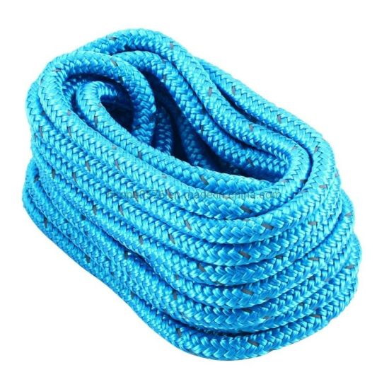 Blue Marine Polyester Rope med sorte sporstoffer