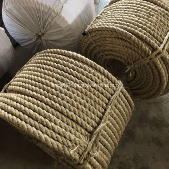 Factory Wholesale Twist 3/4 Strand Natural Farve Manila / Sisal Jute Rope
