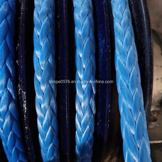 12 Strand Synthetic Winch Rope Uhmwpe / Hmpe Rope Towing Rope