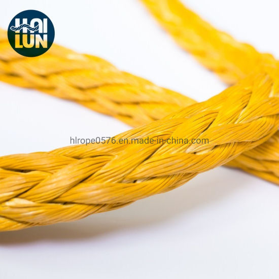 Polyester Cover 12 Strand Synthetic UHMWPE / HMPE HMWPE Nylon Fiskeri Towing Rope til fortøjning offshore